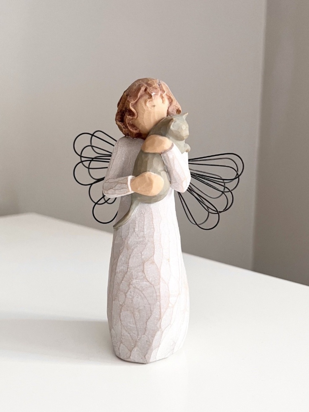 Willow Tree Angel Figurine With Affection, Cat with Angel